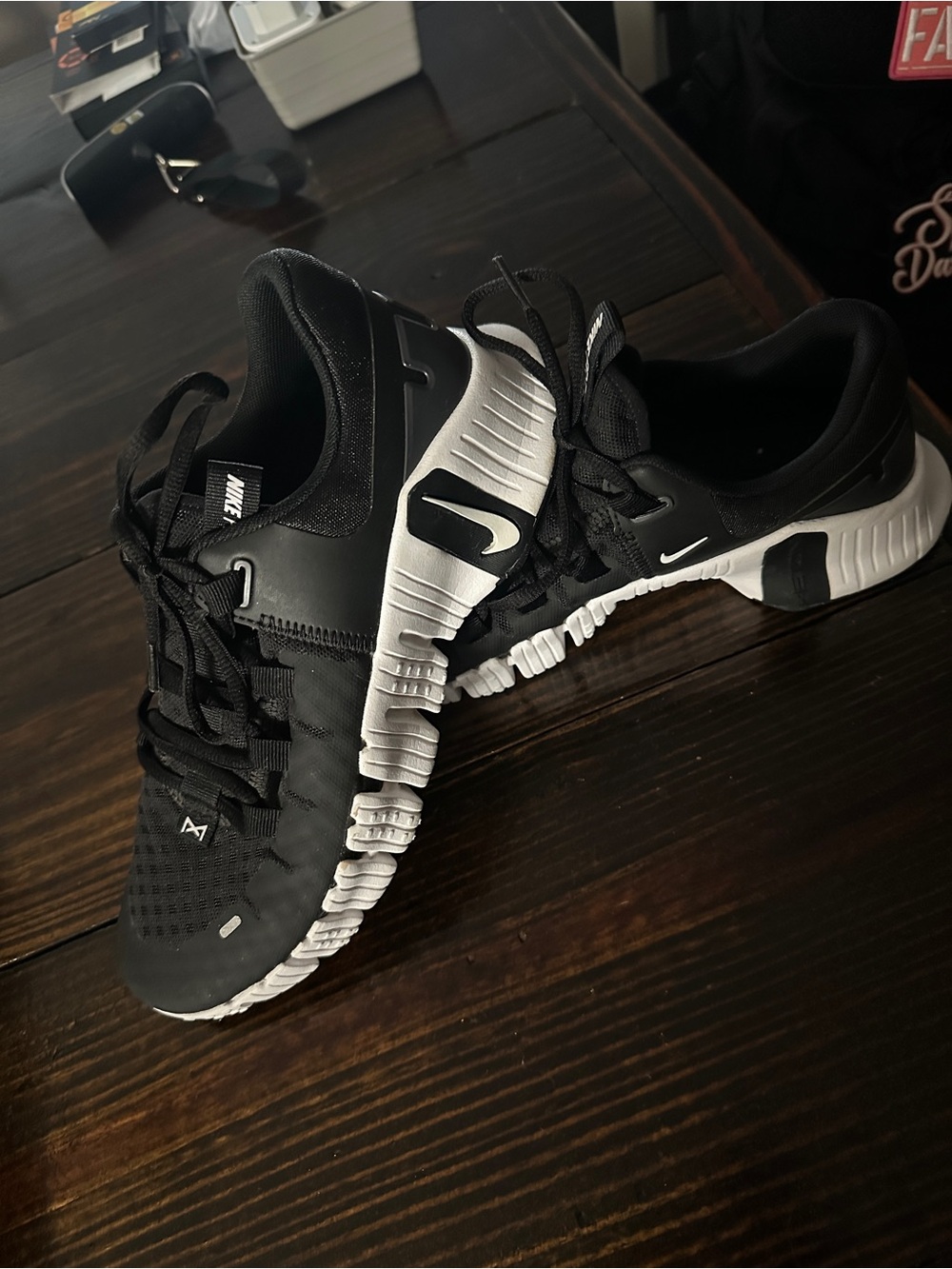 Nike women’s Black and White Flex-Style Athletic Shoes